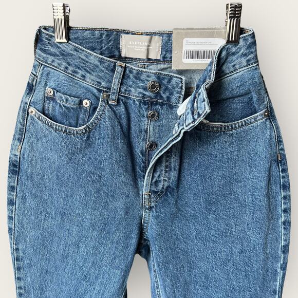 Everlane Curvy 90s Cheeky Straight Jeans | Waist 23 Crop | Blue Y2K Mom 80s 90s - Picture 5 of 11